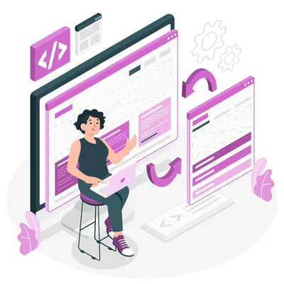 Illustration travail d'équipe sur conception d'un journal numérique - conu par Storyset